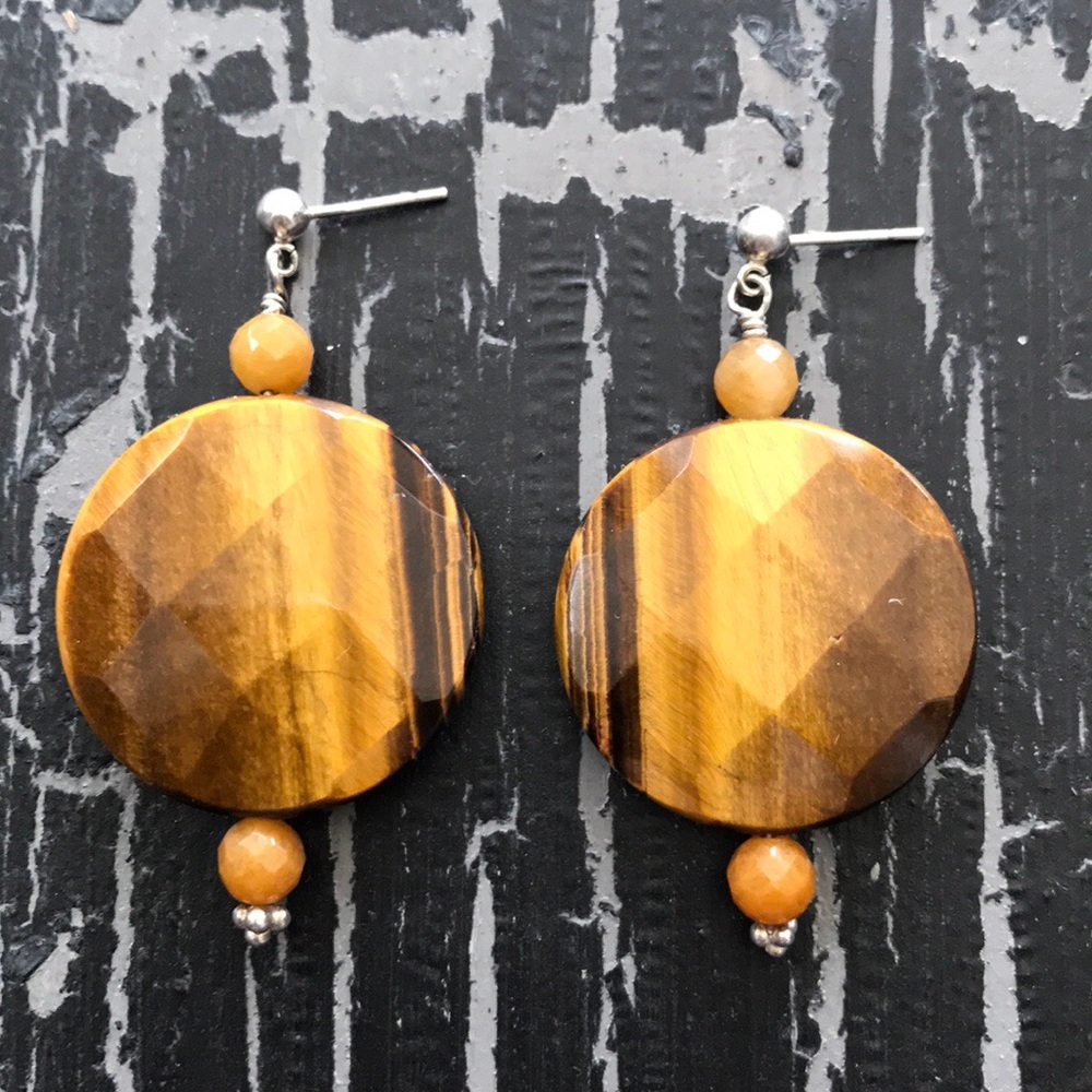 Genuine Tiger’s Eye Earrings